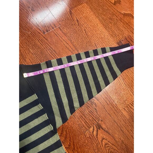 Zara Navy and Green Striped Sweater Size Sm - Picture 4 of 9